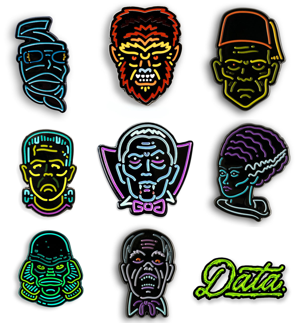 Neon Monsters Set - datacrew