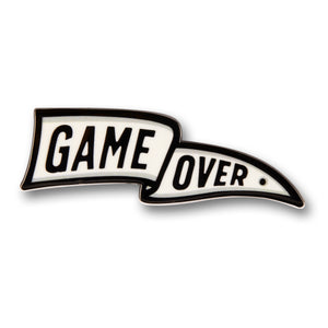 Game Over Grey Pin - datacrew