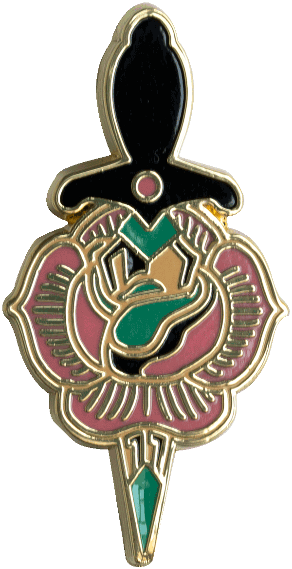 Data Rose Dagger Pin - datacrew